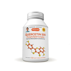 ANDREW LESSMAN Quercetin 500mg bottle with clear label for easy daily supplementation