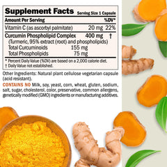 Close-up of Andrew Lessman Turmeric 400mg capsules showing compact, smooth texture for gentle dosing.