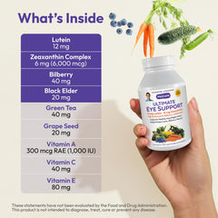 ANDREW LESSMAN Eye Support softgels with lutein and zeaxanthin for eye nutrition.
