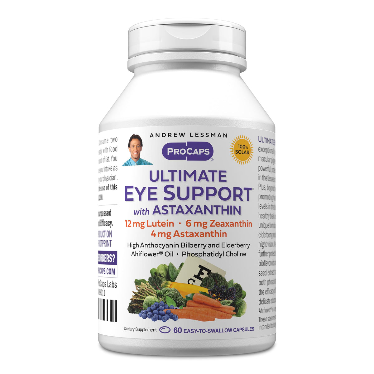 ANDREW LESSMAN Ultimate Eye Support bottle front showing daily eye health aid