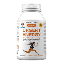 Andrew Lessman Urgent Energy 360 bottle – supports daily energy and well-being.