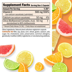 Capsules close-up of Andrew Lessman Vitamin C 500 Complex for easy daily intake