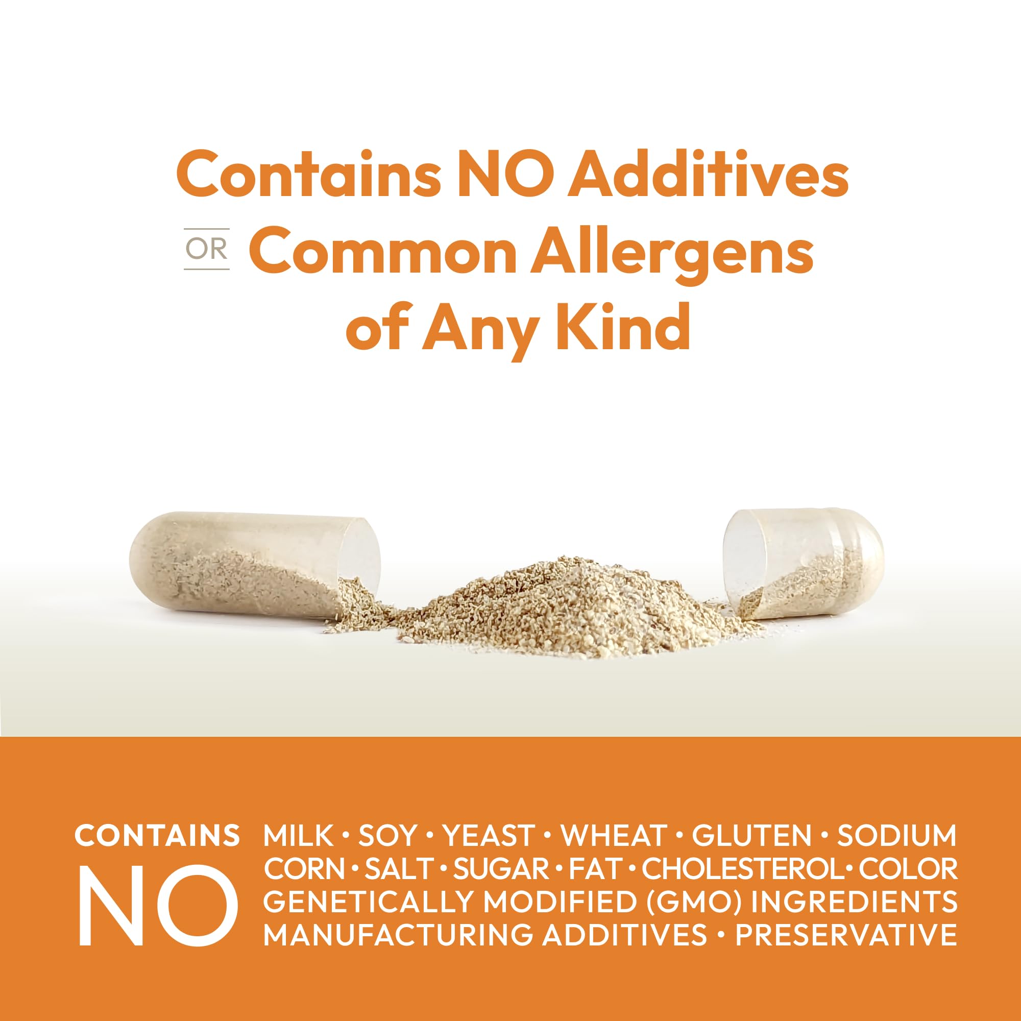 Ingredients list showing calcium and citrus bioflavonoids in the formula