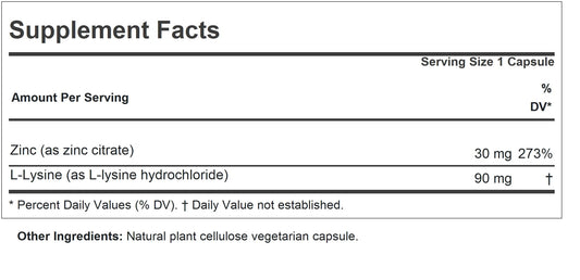 Andrew Lessman Zinc 30mg capsules close-up highlights absorption.