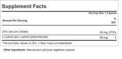 Andrew Lessman Zinc 30mg capsules close-up highlights absorption.