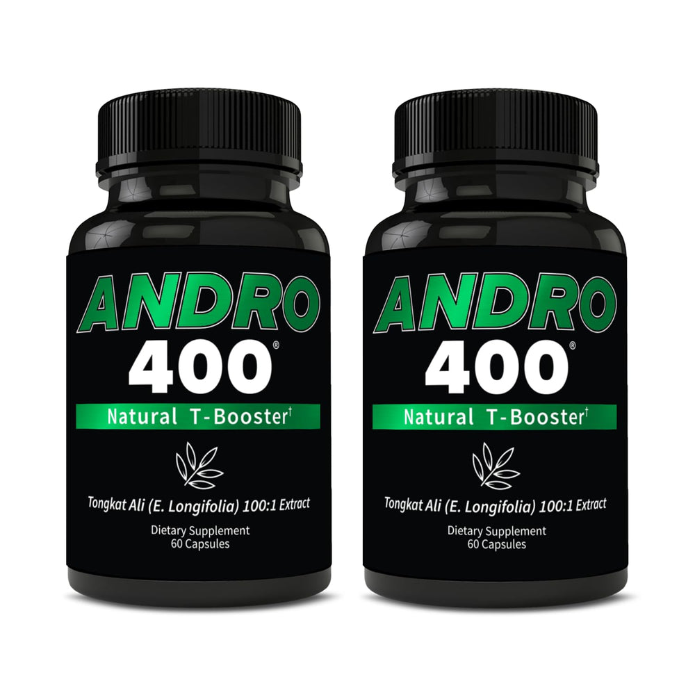 Andro400 Tongkat Ali 100:1 extract bottle supports sustained energy and daily stamina.