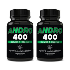 Andro400 Tongkat Ali 100:1 extract bottle supports sustained energy and daily stamina.