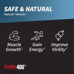 Andro400 UltraMax T packaging opened to reveal capsules.