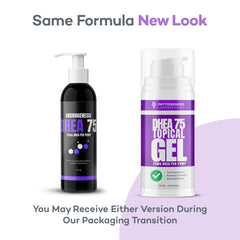 ANDROGENESIS DHEA 75 pump-dispense demonstrates precise dosing for convenience.