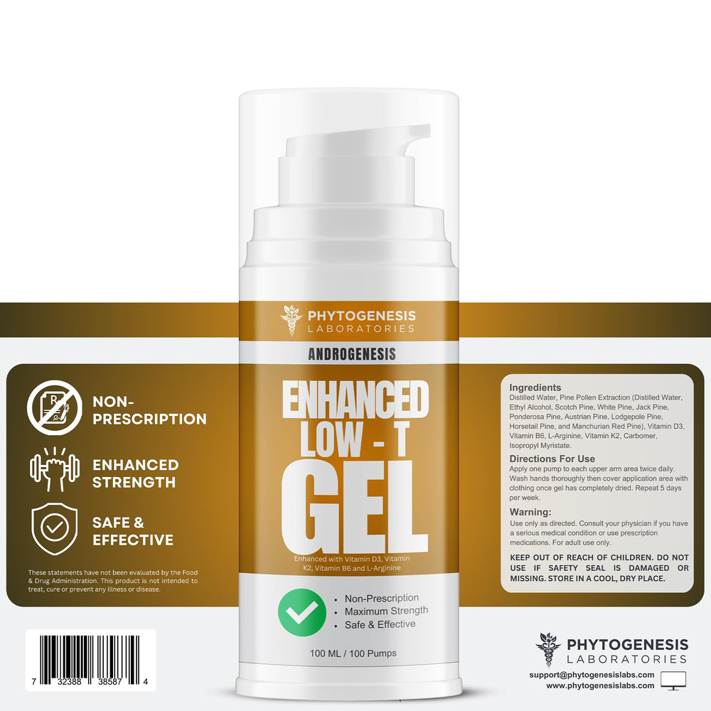 Androgenesis Enhanced Formula drying on skin after application.