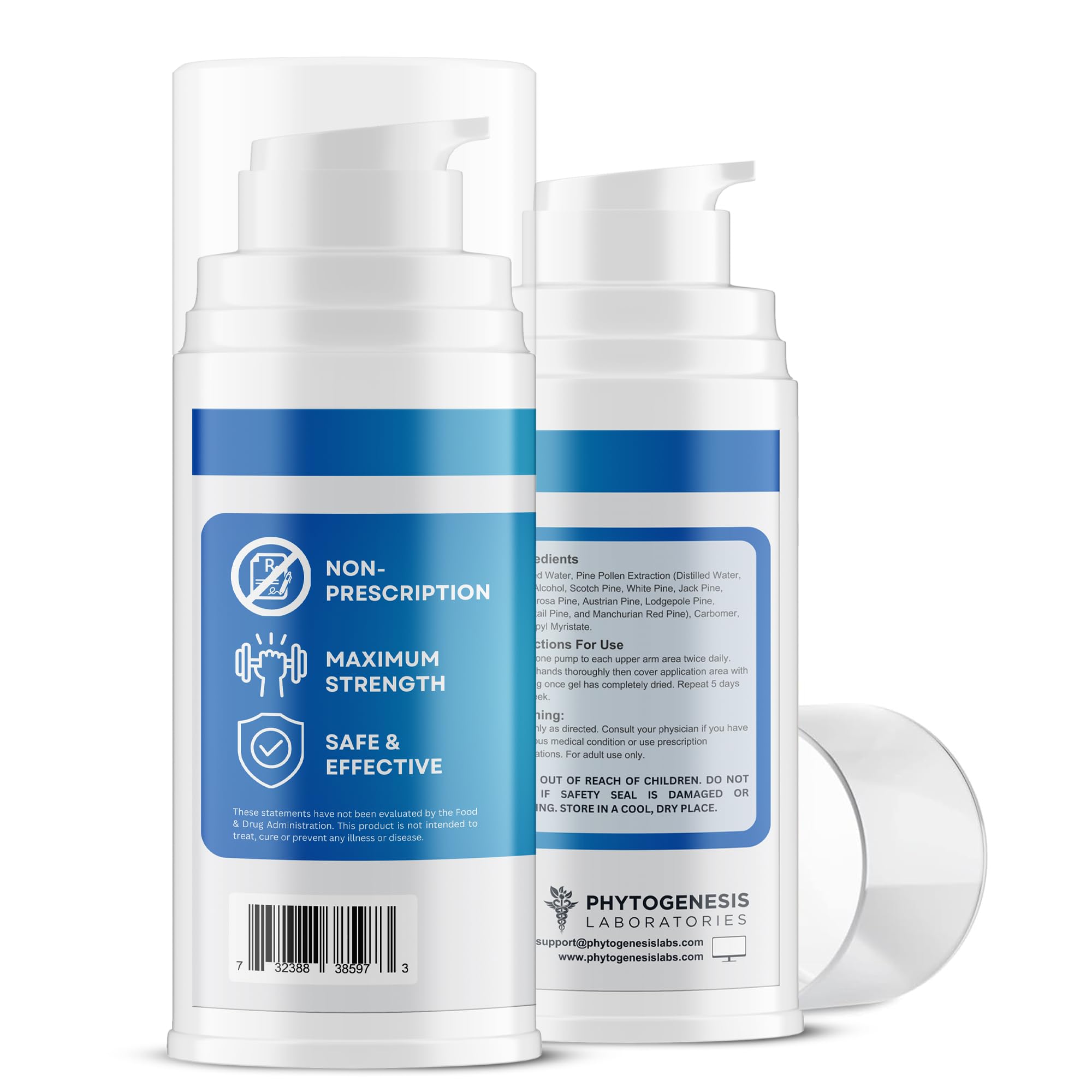 Androgenesis gel applied to the upper arm for absorption