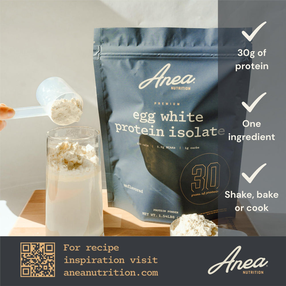 Anea Egg White Protein Isolate smooth mix: quick shake with clean macros.