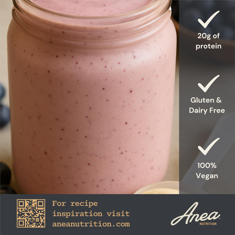 Anea Plant Protein GMP facility badge signaling quality.