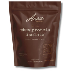 Anea Nutrition whey protein isolate chocolate scoop highlights clean post-workout fuel