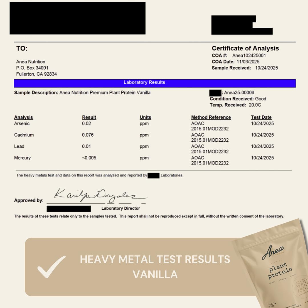 Anea Plant Protein Vanilla baking usage suggests versatile recipes