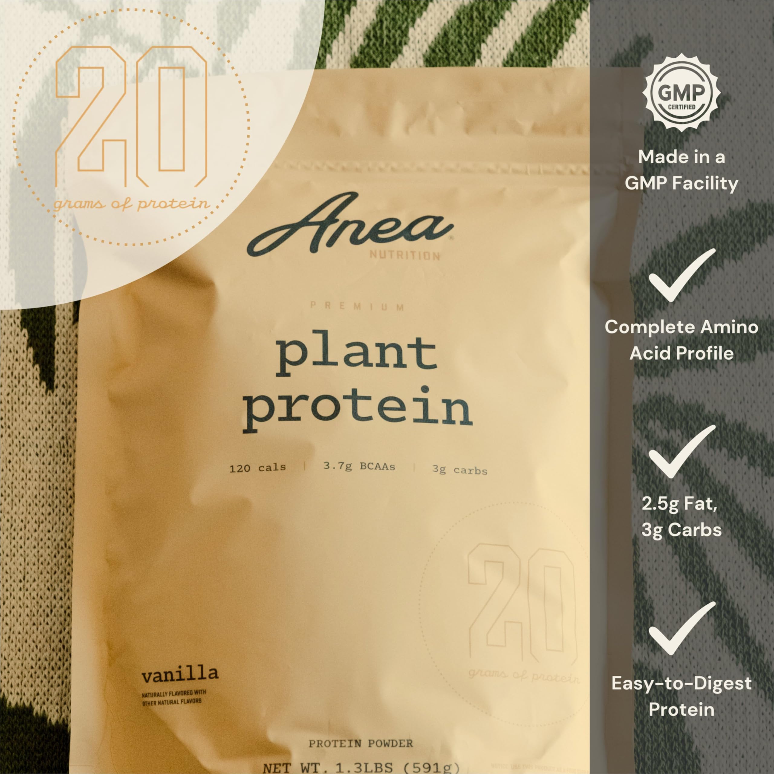 Anea Plant Protein Vanilla shaker demonstrates smooth mixing and texture