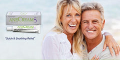 Close-up texture of AneCream5% lidocaine cream indicating water-based, non-greasy feel