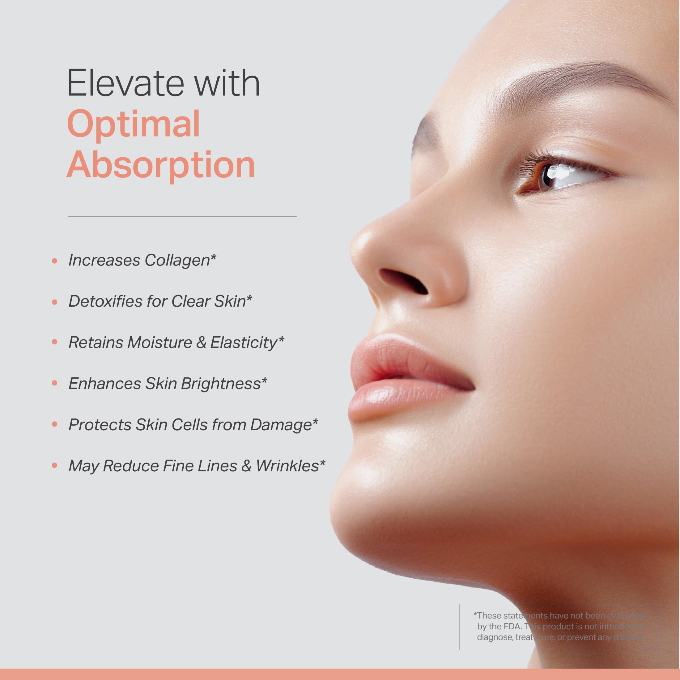 Anew Vita Liposomal Glutathione vitamin C detail showing essential nutrient synergy for skin health.