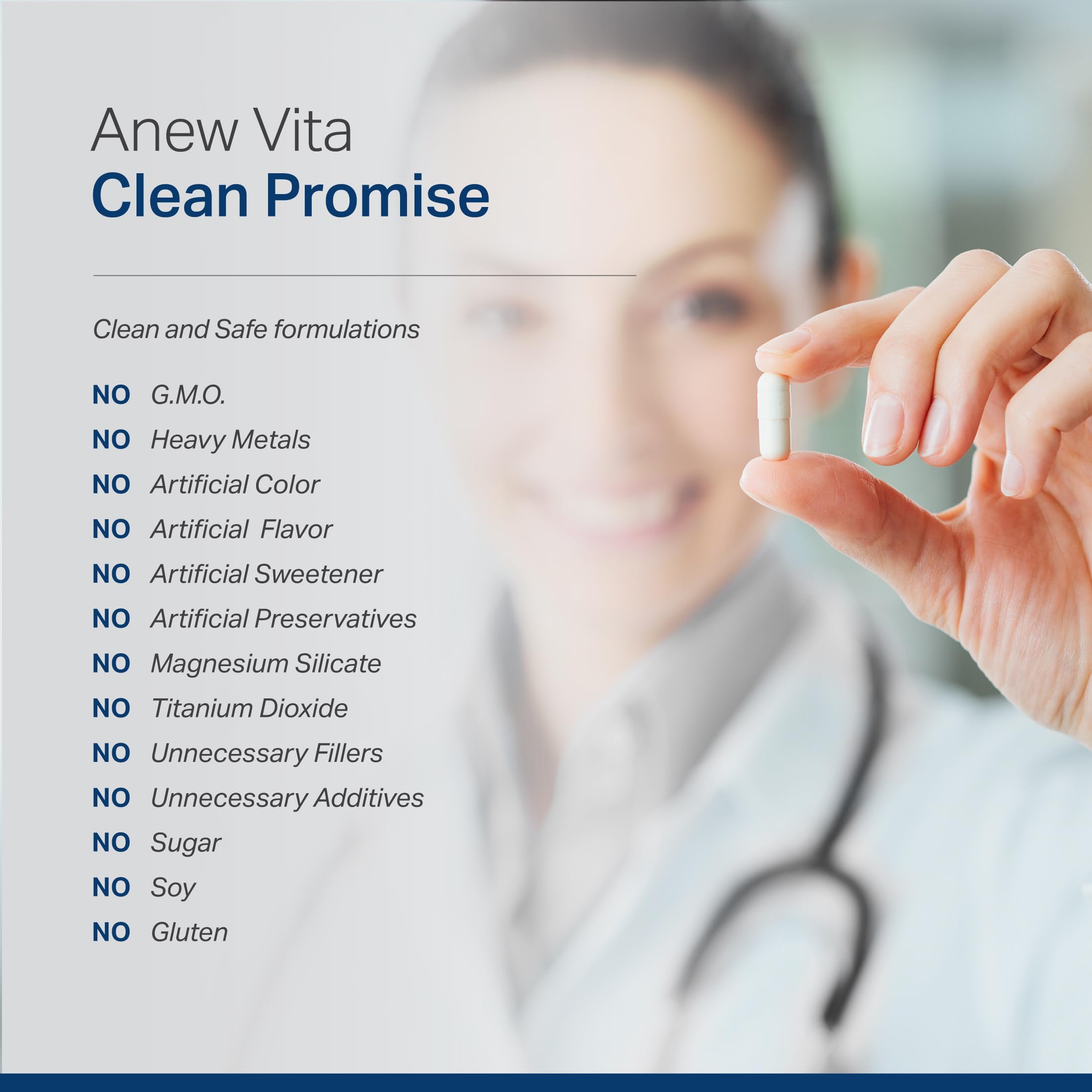 Anew Vita Omega-3 bottle with softgel texture promoting skin health.