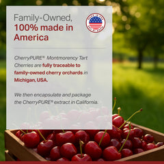 CherryPure 50:1 concentrate graphic highlighting potency for antioxidants.