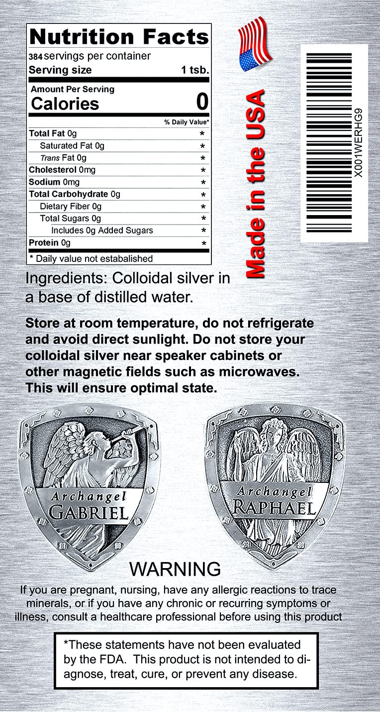 Angels Lab Colloidal Silver 64 oz refill pack for sustainability and supply.
