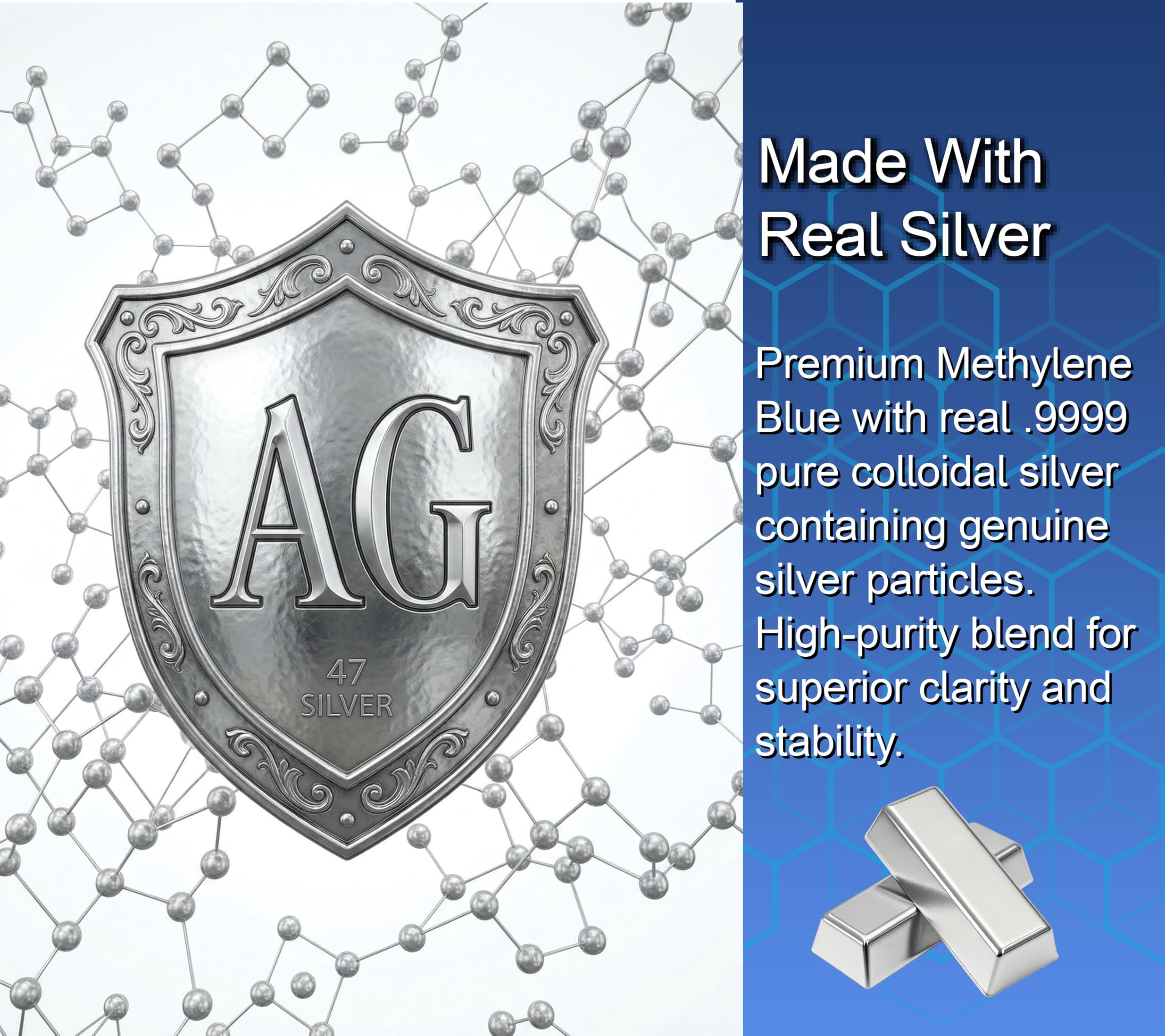 Angels Lab methylthioninium chloride USP-grade label with formulation details.