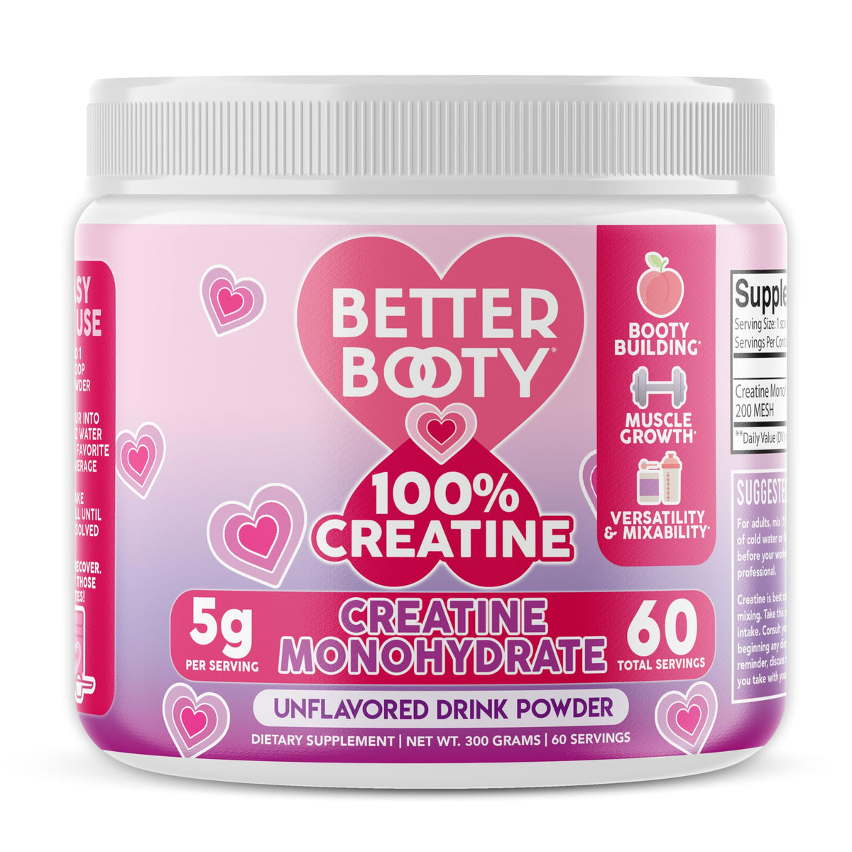 Angry Supplements Better Booty creatine jar ready for glute training routines