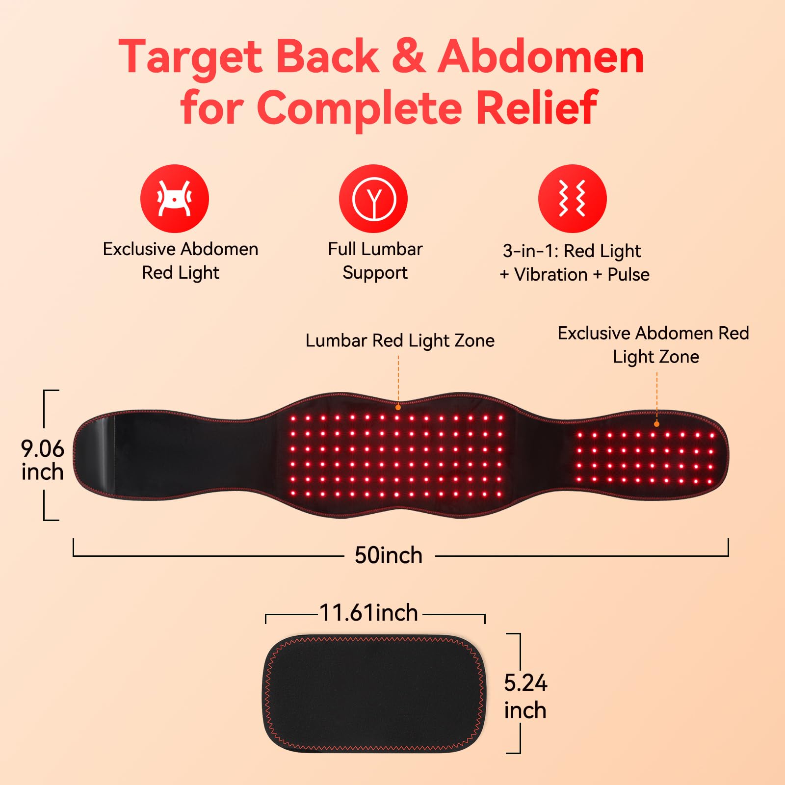 ANHOM LCD control enables independent back and abdomen settings.