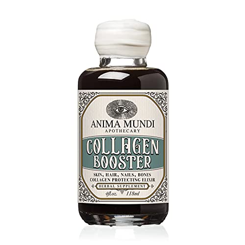 Anima Mundi Apothecary elixir bottle pour supports skin, hair, and nails.