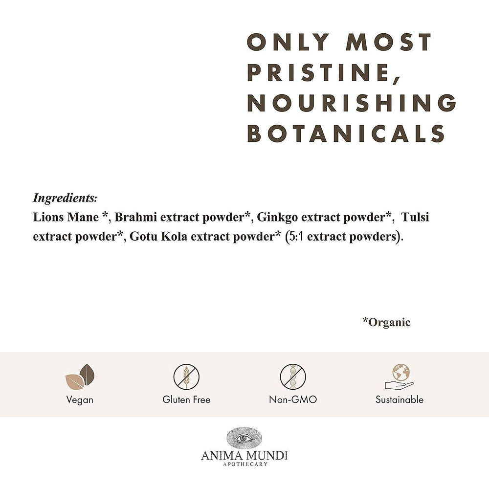 Anima Mundi Ginkgo biloba leaves display traditional cognitive support.
