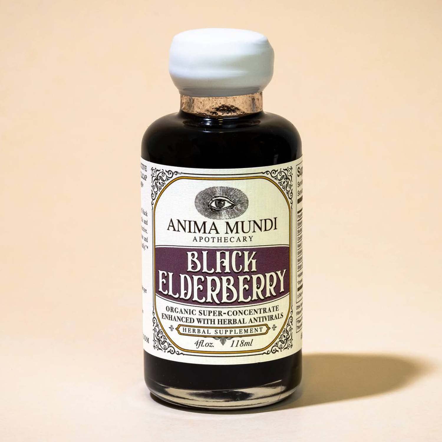 Ingredients close-up showing elderberry and medicinal mushrooms for daily wellness.