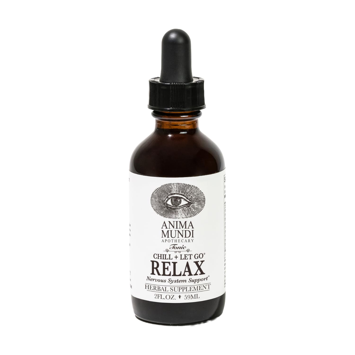 Anima Mundi Relax Tonic bottle shown for daily calming mood support