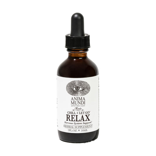 Anima Mundi Relax Tonic bottle shown for daily calming mood support