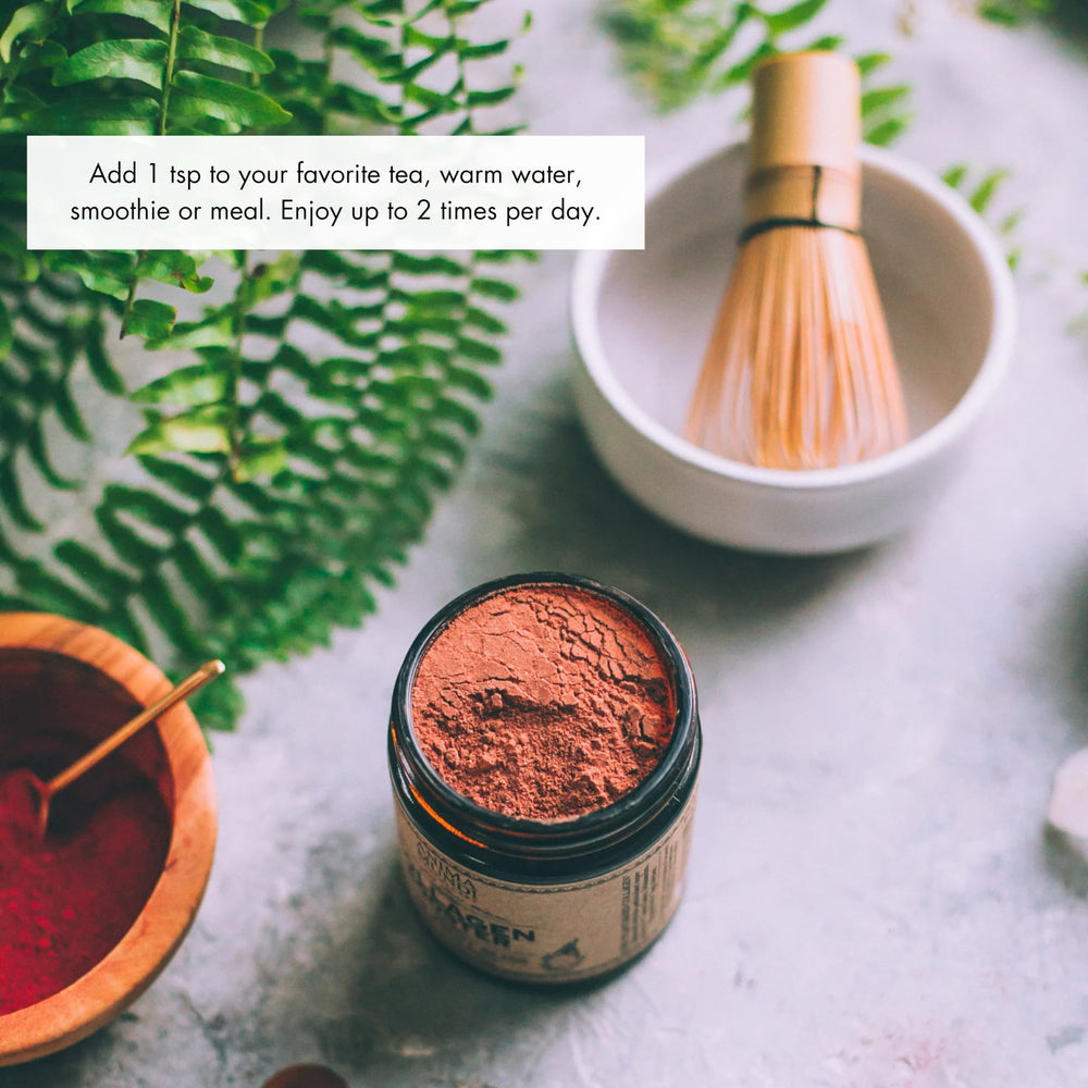 Anima Mundi Apothecary Superfruit Bliss ready-to-drink glass for an easy glow.