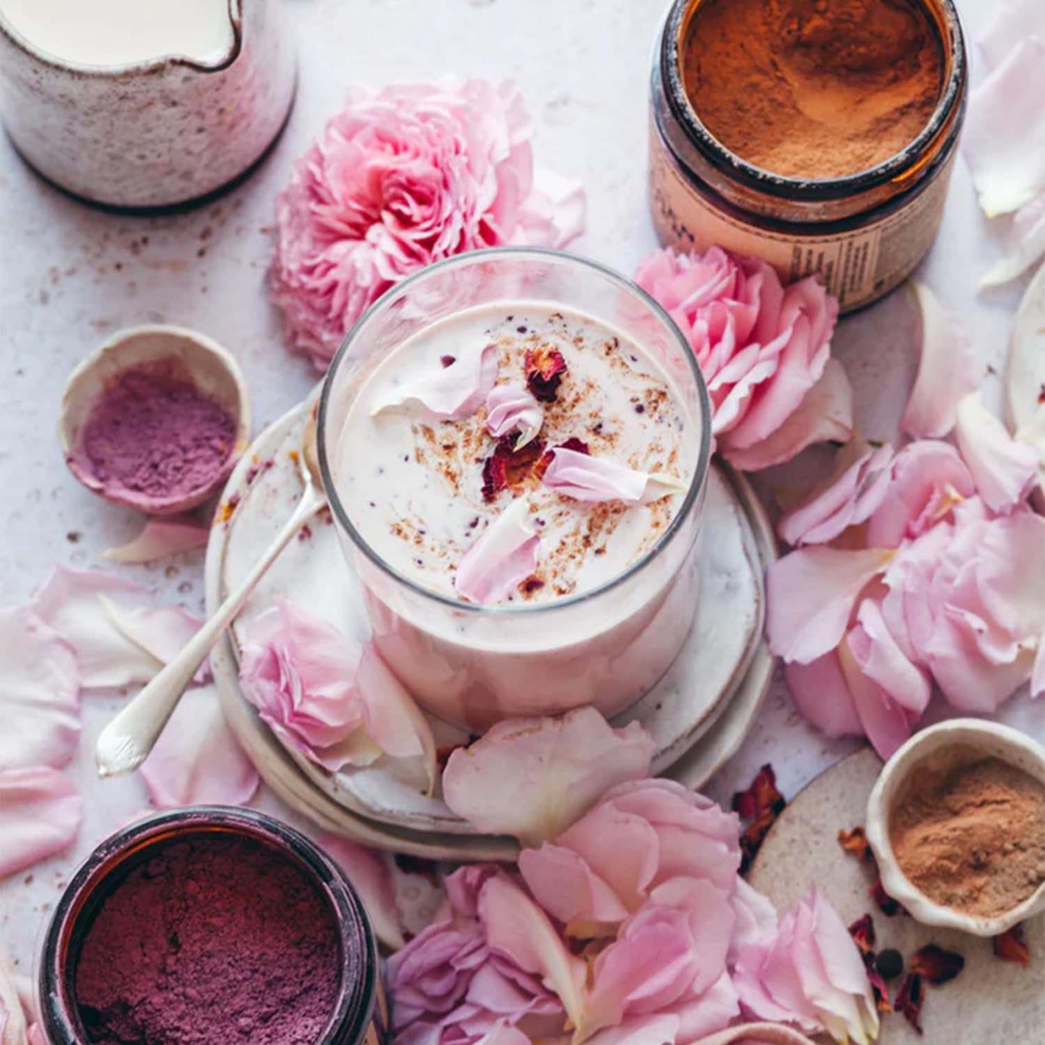 Anima Mundi Mucuna powder in tea cup for easy infusion.
