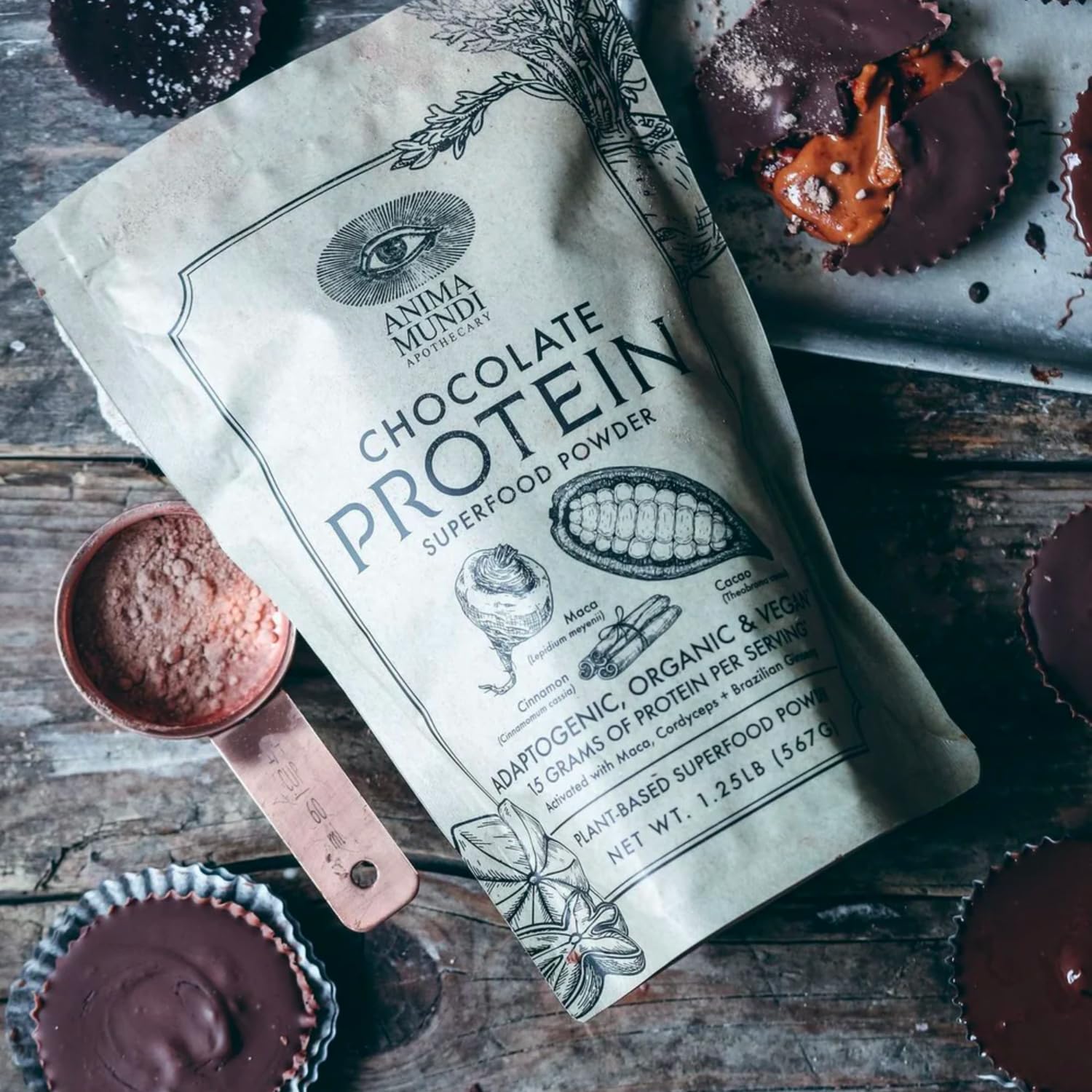 Anima Mundi Apothecary smoothie idea with chocolate protein.