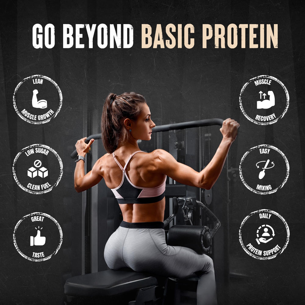 Animal 100% Whey strawberry shake with glass demonstrates quick protein for breakfasts.