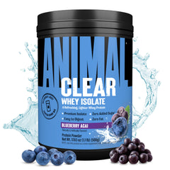 Animal Clear Whey Isolate bottle for a smooth protein boost after workouts.