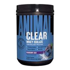 Glass of Animal Clear Whey Isolate mixed drink ready to enjoy after workouts.