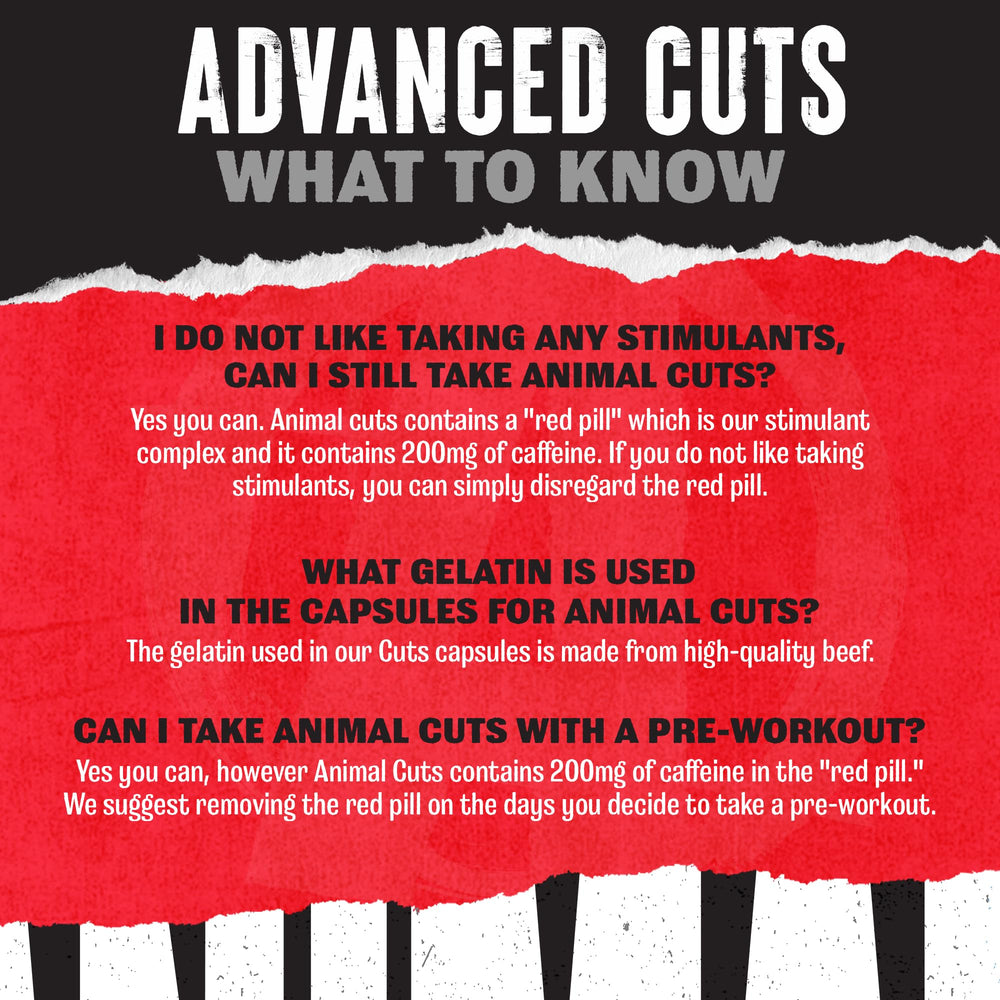 Animal Cuts bottle with packaging communicates quality and value for training cycles.