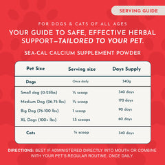 Iceland harvest seal on Animal Essentials Seaweed Calcium bottle