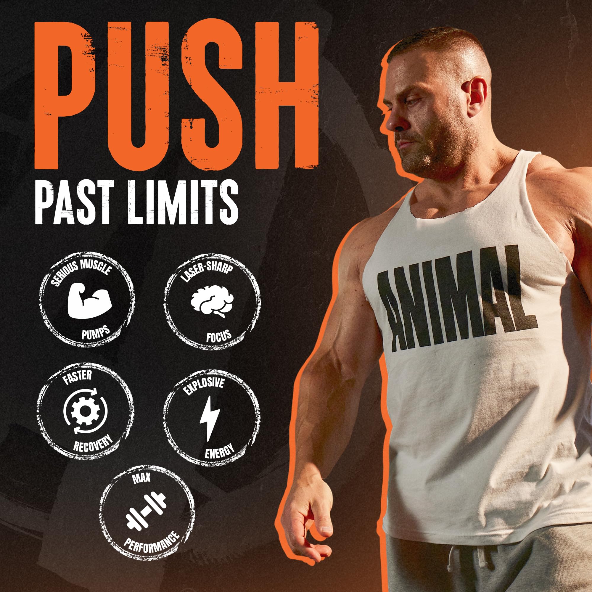 Animal Fury label front highlighting key ingredients for performance.