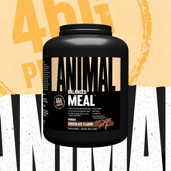 Animal Meal shake being stirred in a glass signals digestible, balanced nutrition