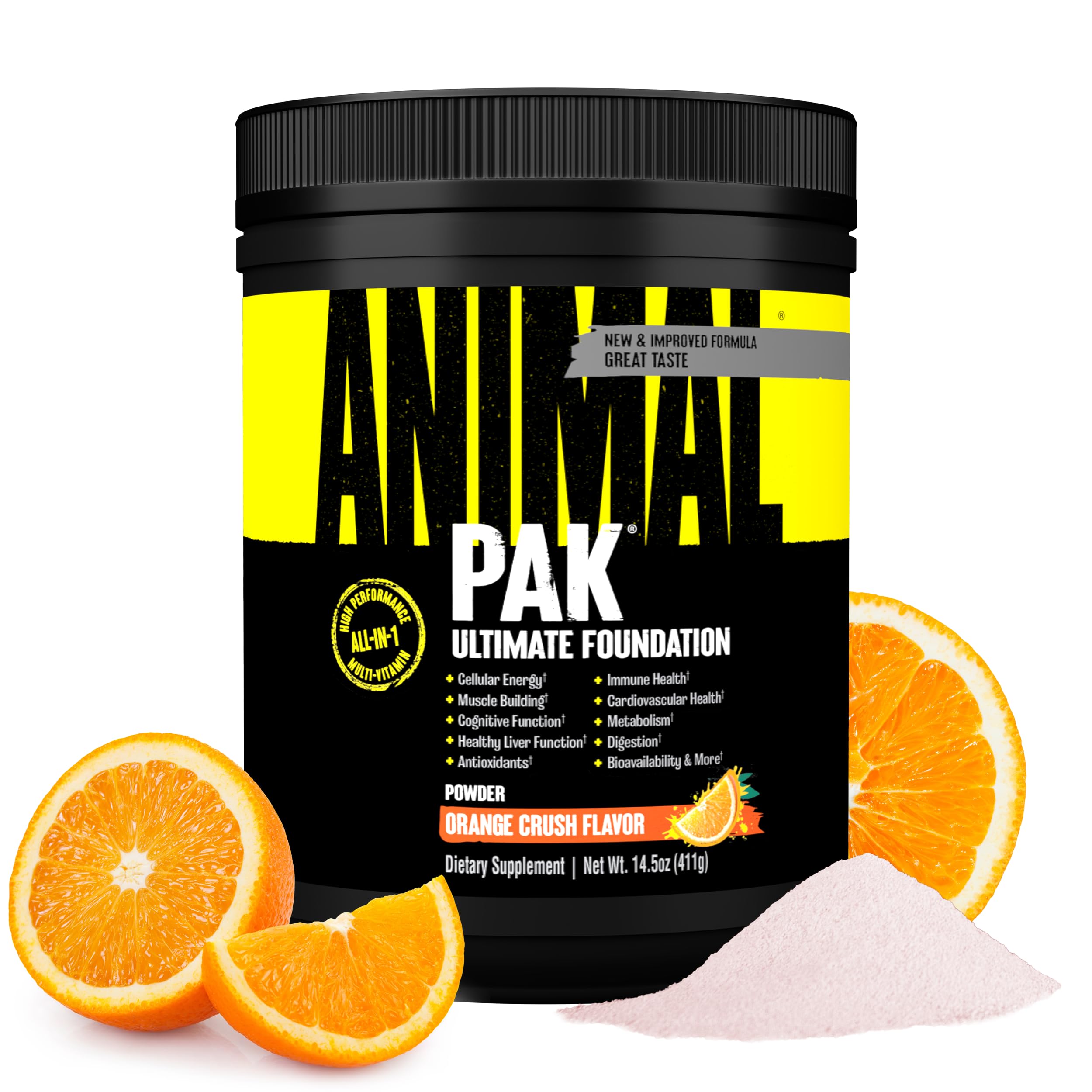 Animal Pak bottle and packaging for daily comprehensive nutrition.