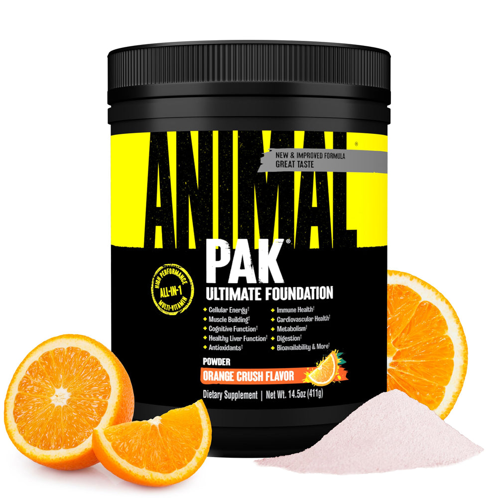 Animal Pak bottle and packaging for daily comprehensive nutrition.