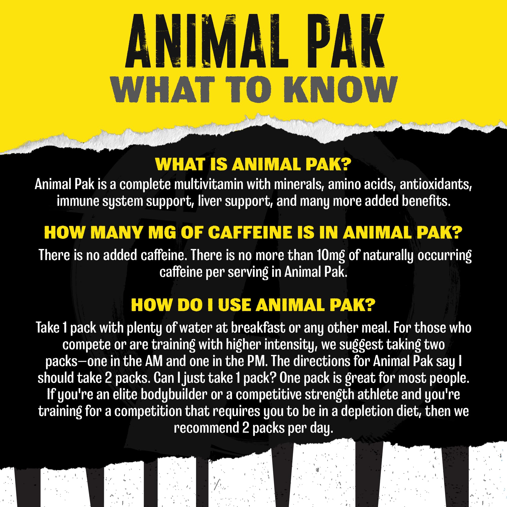 Animal Pak lab-tested quality ensures safety and potency