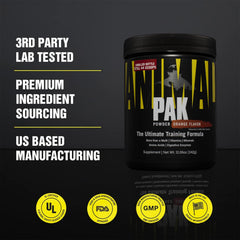 Animal Pak powder dissolves easily in water for quick nutrition.