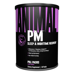 Animal PM sleep-aid bottle offering a full 30-day supply for peaceful nights