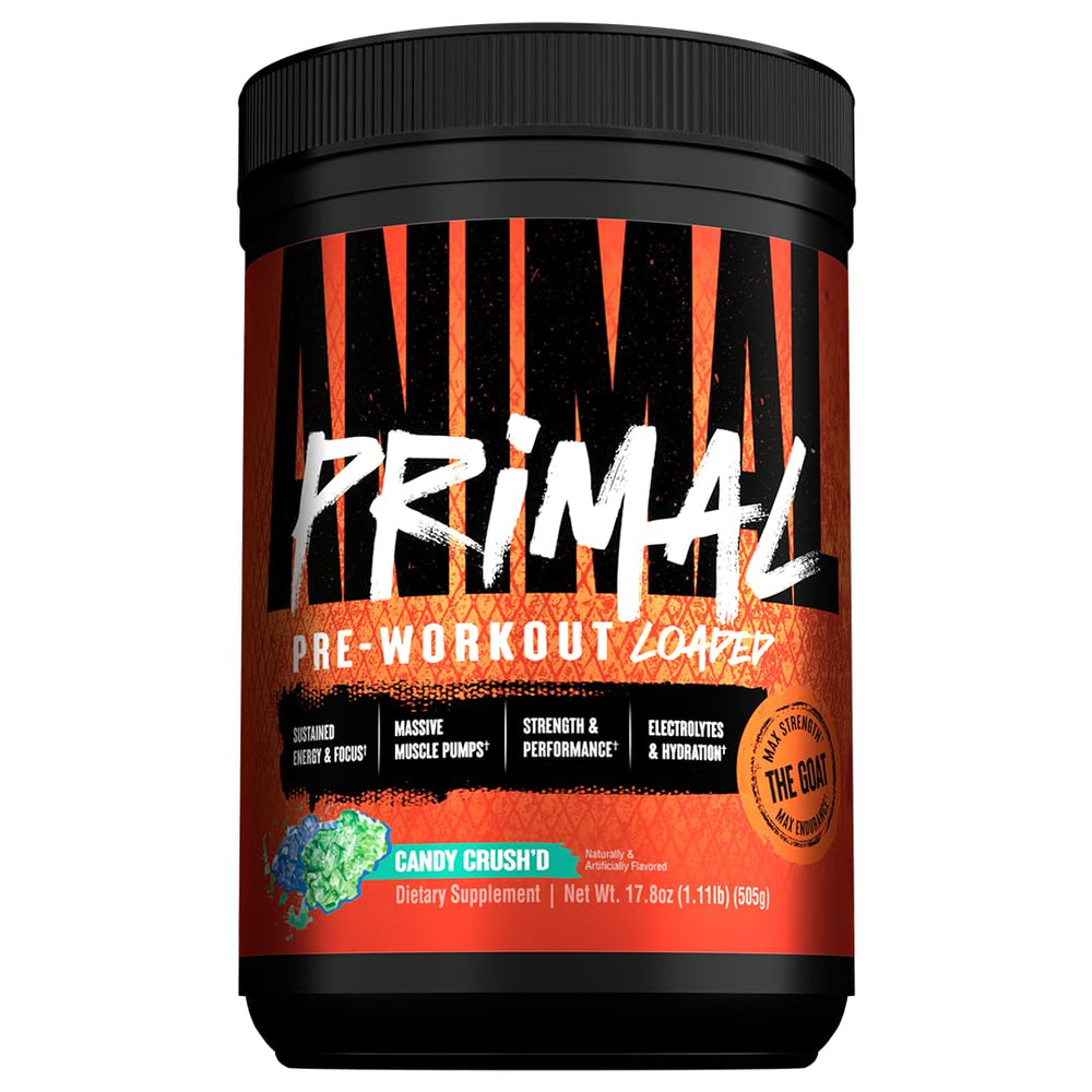 Animal Primal front bottle energizes workouts with focused intensity