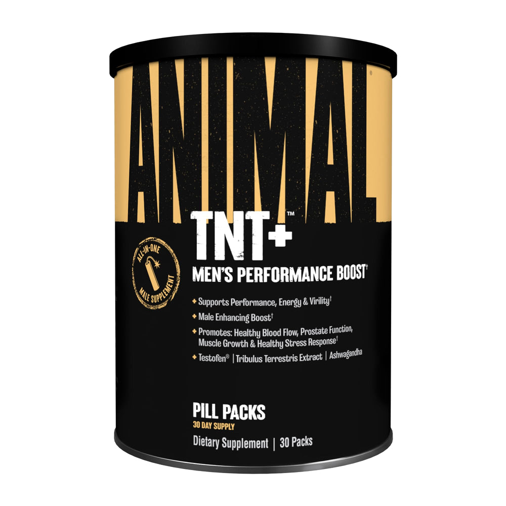 Animal TNT+ bottle being poured for a lean, energized workout routine.